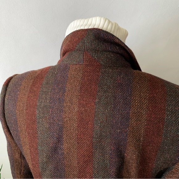 v i n t a g e :: Unique 70s Striped Wool Tweed Blazer ILGWU Union - Picture 5 of 14